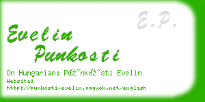 evelin punkosti business card